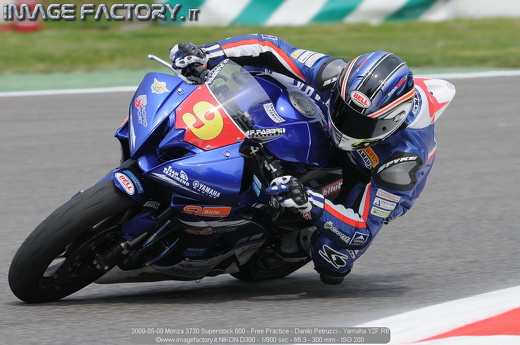 2009-05-09 Monza 3730 Superstock 600 - Free Practice - Danilo Petrucci - Yamaha YZF R6